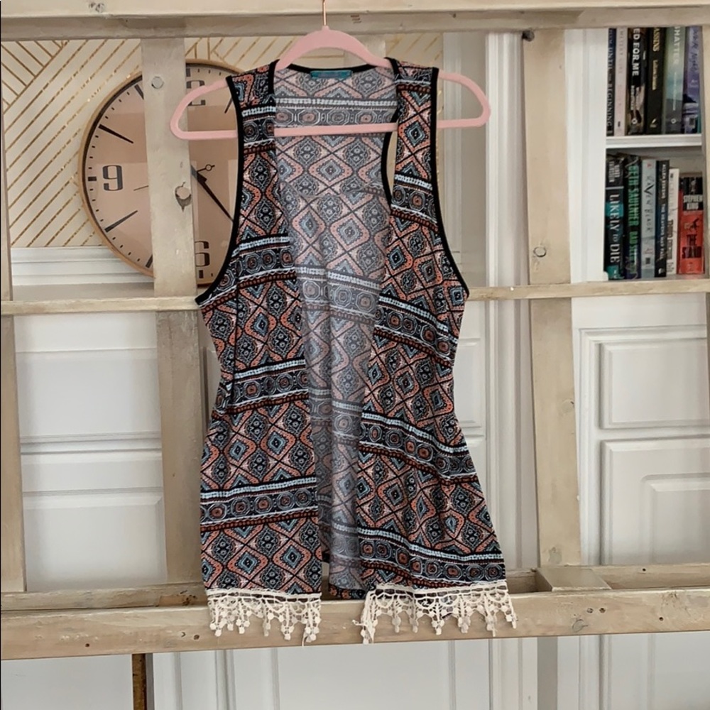 Julie’s Closet Fringe Shawl-vest